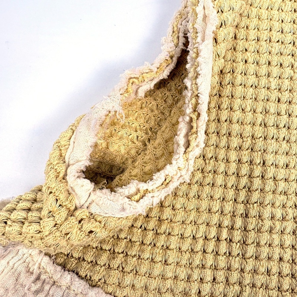 POL Ruffled Cropped Tank Top Womans Sz S Dandelion Wheat Babydoll Boho Casual - Picture 13 of 13